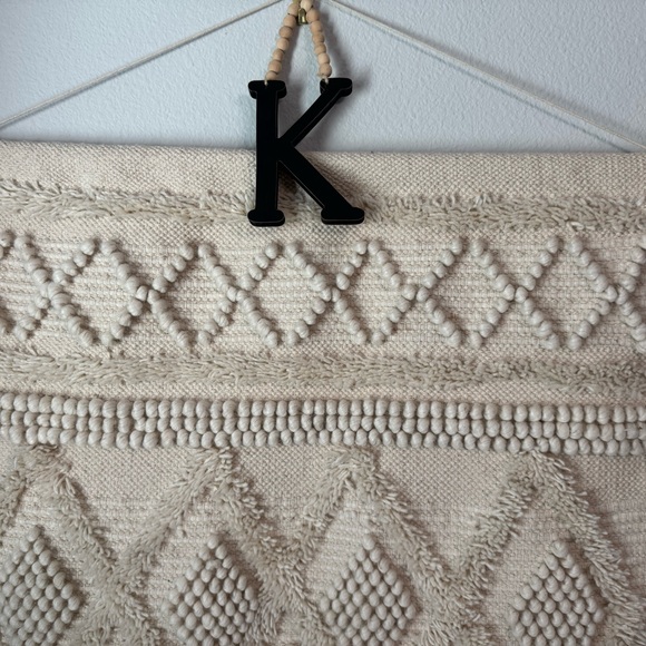 Cream Bohemian Geometric Wall Hanging Decor 31x53 - Picture 2 of 4